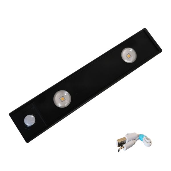 Motion Sensor Light 3 Colour, Dimmable Cat Eye Rechargeable Light Bar -20cm