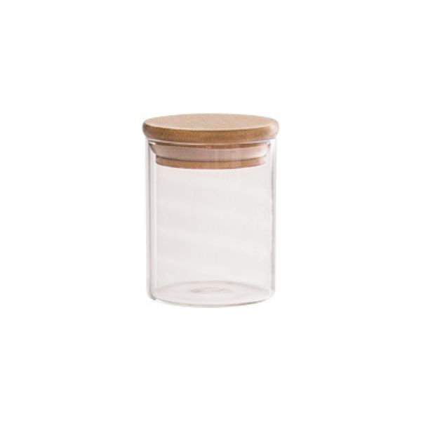 Glass Jars with Bamboo Lids (Set of 8)