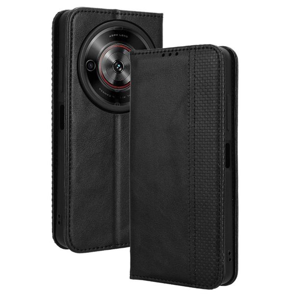 for ZTE Nubia Focus 5G Retro Leather Card Slots Wallet Case