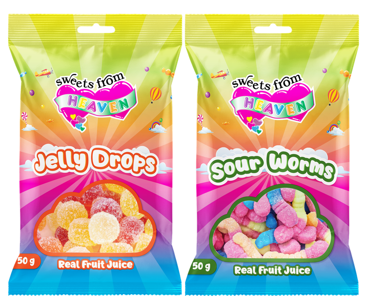 12Pk | Sweets from Heaven | Jelly, Worms | Sweets &amp; Chocolate Hampers | 50g