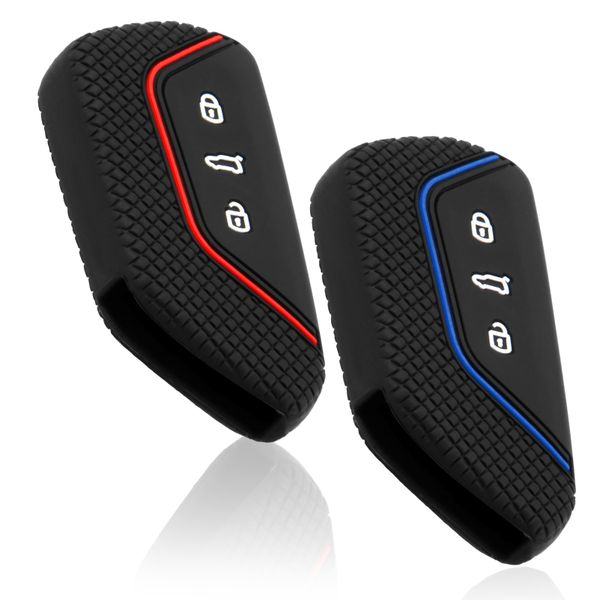 2 Piece Silicone Car Key Protector Covers for VW Golf 8, Seat, Skoda, Cupra