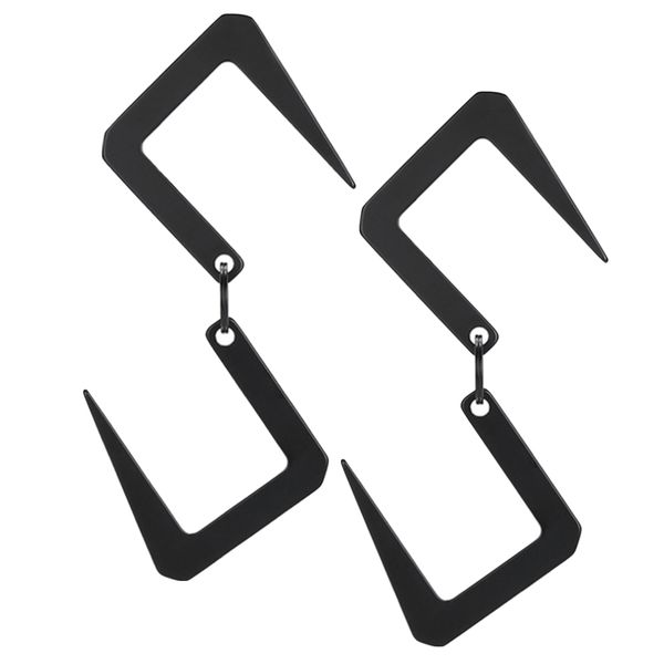 Camping Tools S-Shape Hooks Heavy-Duty Pot Hanging Buckles Set Of 2 -16cm