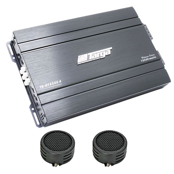 Targa Hitman Series TG-H16500.4 16500W 4 Channel Amplifier &amp; Evo Tweeters