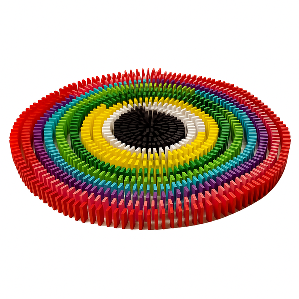 Colorful Wood Dominoes - For Stacking, Learning