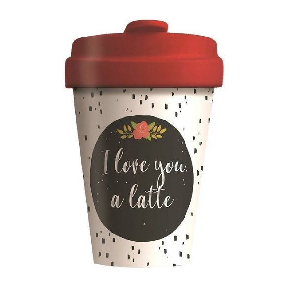 ChicMic I Love You a Latte Bamboo Travel Mug 400ml