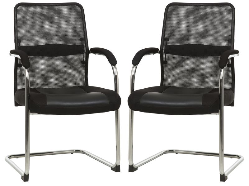 Nuvo Black Visitors Office Chairs-2 per box