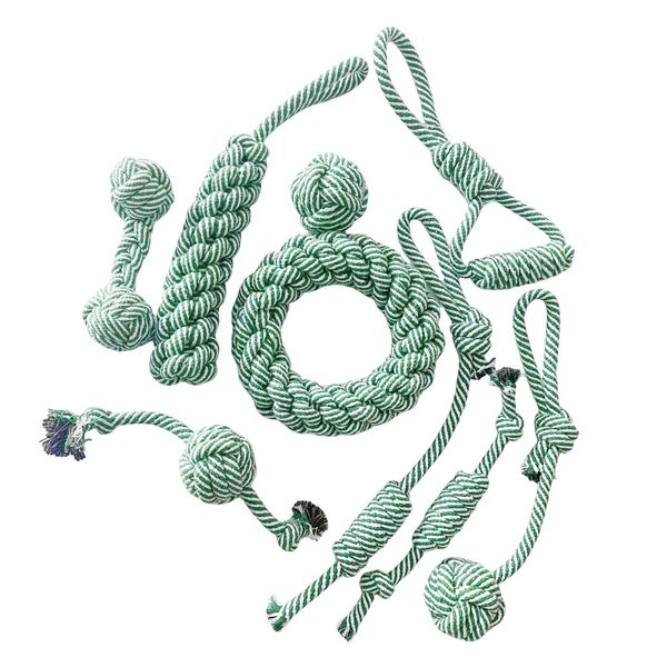 9 Piece Dog Rope Toy Set Chewing Toys Teeth Cleaning for Aggressive Chewer