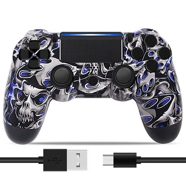 Wireless PS4 ControllerBluetooth Gamepad Compatible with PlayStation 4 Blue (Generic)