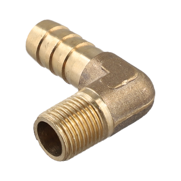 8mm Hose x 3/8" Male Thread 90 Degree Brass Elbow Barb Coupler Connector