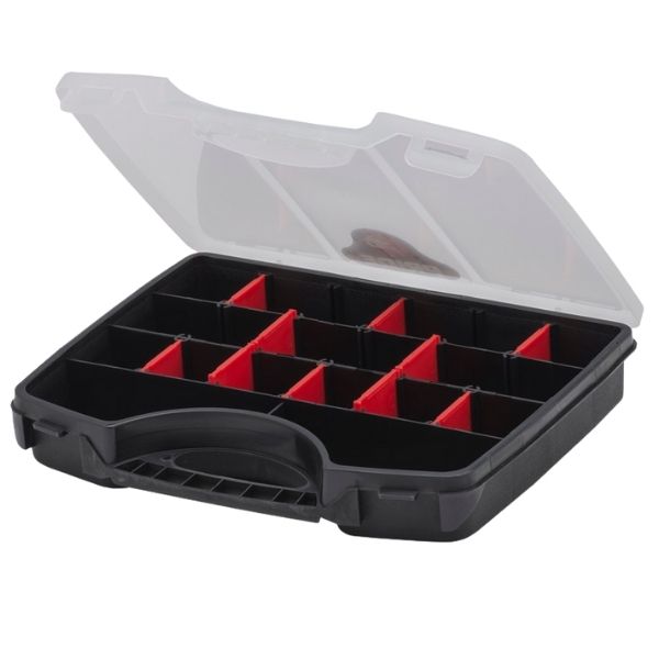 Pride - Organiser Tool Box - Black   Red (26cm) 