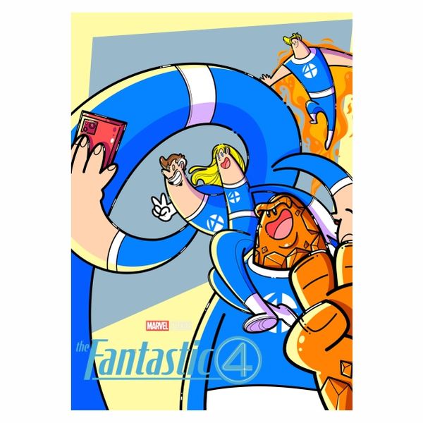 Fantastic 4 Cartoon - A1 poster