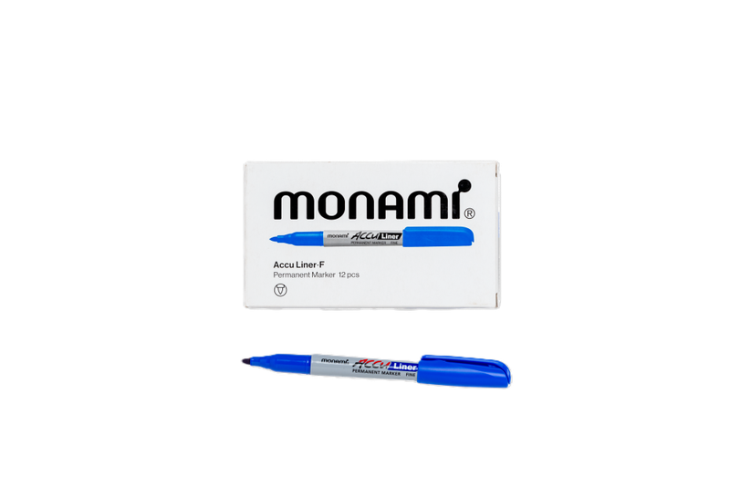 MONAMI Permanent Marker SigmaFlo Liquid 120 Bullet Box 12's Blue