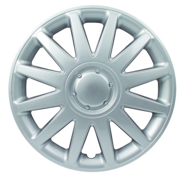 KT 14 Inch ABS Plastic Wheel Cover Set - Silver