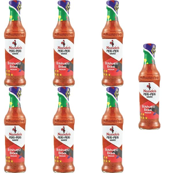 Nando's Bushveld Braai Medium Peri-Peri Sauce - 7 x 250ml