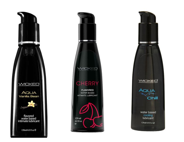 Wicked Adult Sensual Care Aqua Chill w Cherry &amp; Vanilla Bean Lube Lubricant
