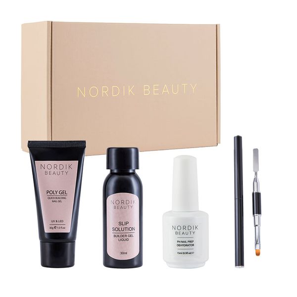 Nordik Beauty Ultimate Polygel Starter Kit with Nail Brush &amp; Slip Solution