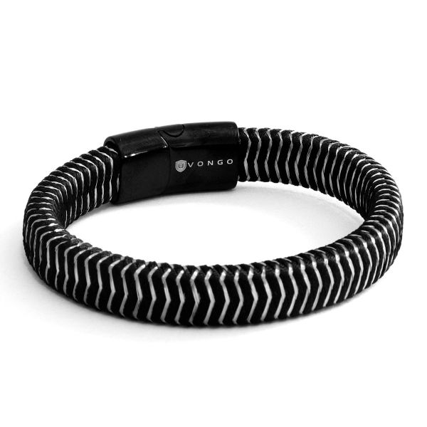 Uvongo Mens Genuine Leather Cowhide Bracelet