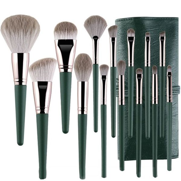 Makeup Brush Set with Pu Strap Brush Bag