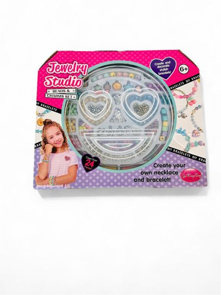 Kids Jewelry Making Kit - 500+ Colorful Beads &amp; Charms Set for Girls &amp; Boys