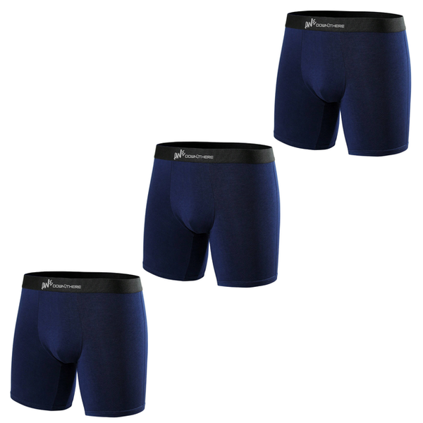 Length High Stretch Boxers - 3 Pack Navy image