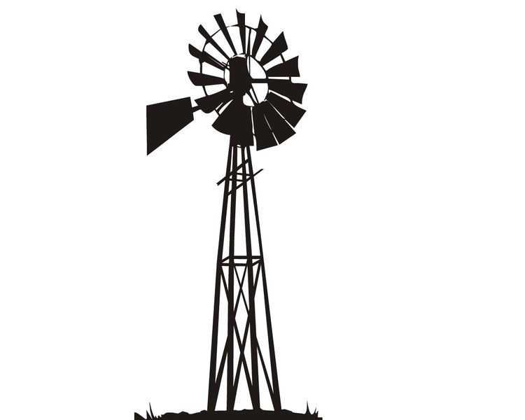 Fantastick - Windpomp Vinyl wall Sticker - Medium - Black