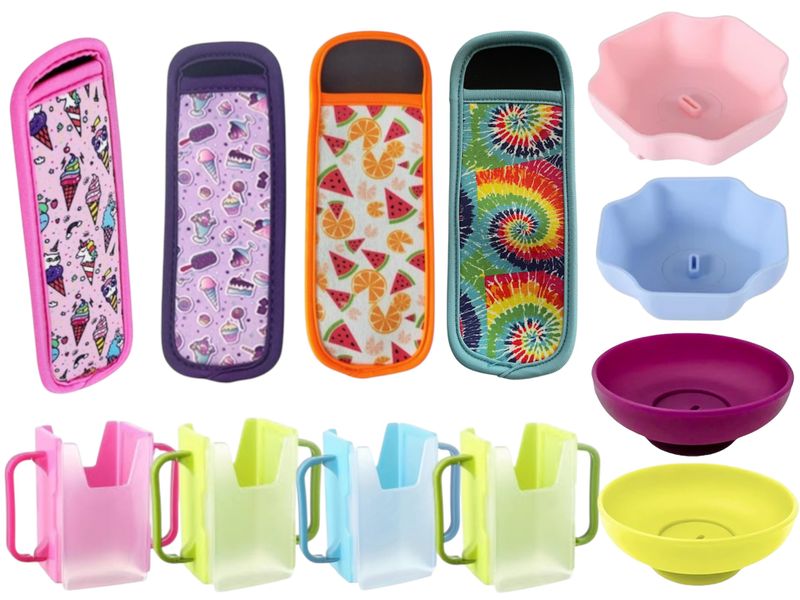 12 Piece Kids Ice Cream, Ice Lolly &amp; Juice Holder Set