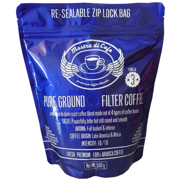 Forza No3- 4 Types of 100% Arabica Coffee in One Blend 500gm Ground Coffee