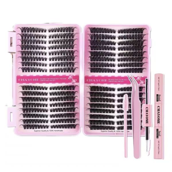 592pcs DIY Slim Eyelash Clusters 8-16mm Eyelash Extension Kit