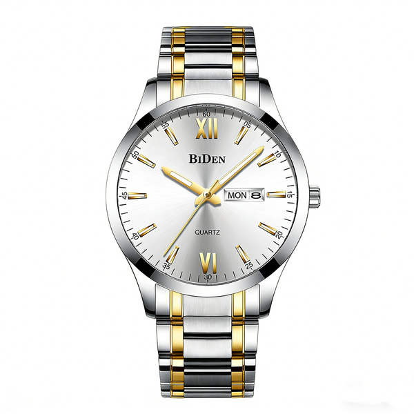 Business Gentleman's Watch, Stainless Steel Quartz Watch, Luminous Watch