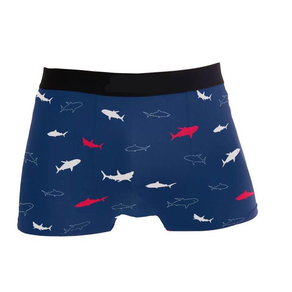 Men's Boxer Briefs Cute Shark Print Funny Printed Underwear Valentine Gift