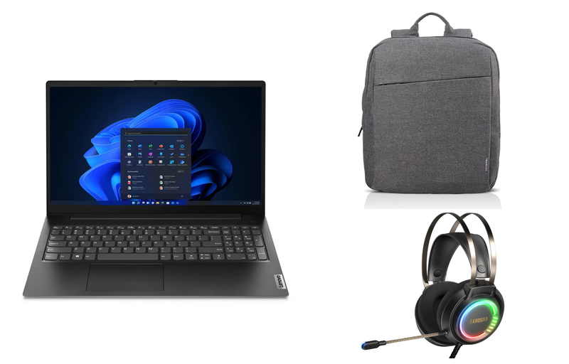Lenovo Core i3 Laptop V15 G2 ITL 8GB RAM/256GB SSD + Bag &amp; Headset