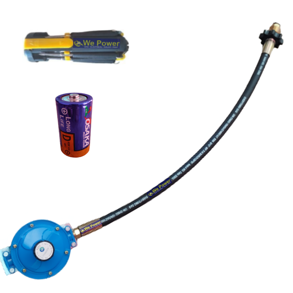 Gas Regulator Industrial, Gas Pigtail With battery &amp; Screwdriver