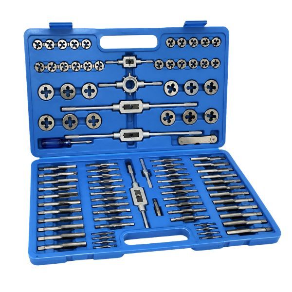 110 Piece Tap and Die Set Thread Repair Tool Kit Metric