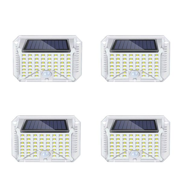 4PCS Outdoor 90 LED Solar Wall Light With Infrared Motion Sensor