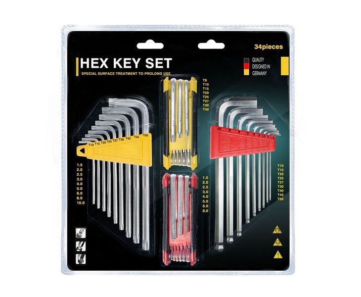 OMS Hex Key Set with Folding Multi-Tools - 34-Piece
