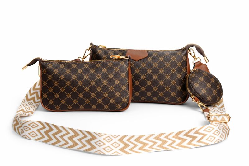 Leather Portable Crossbody Bag for Women with Zipper Closure