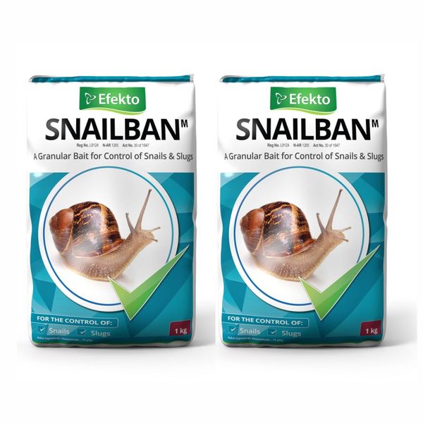 2 x Efekto Snailban M Snail &amp; Slug Bait 1kg