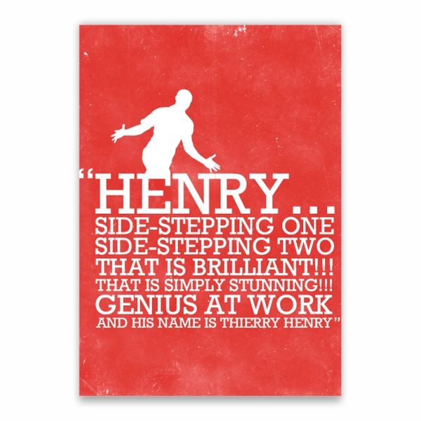 Commentary quote on Thierry Henry Poster - A1