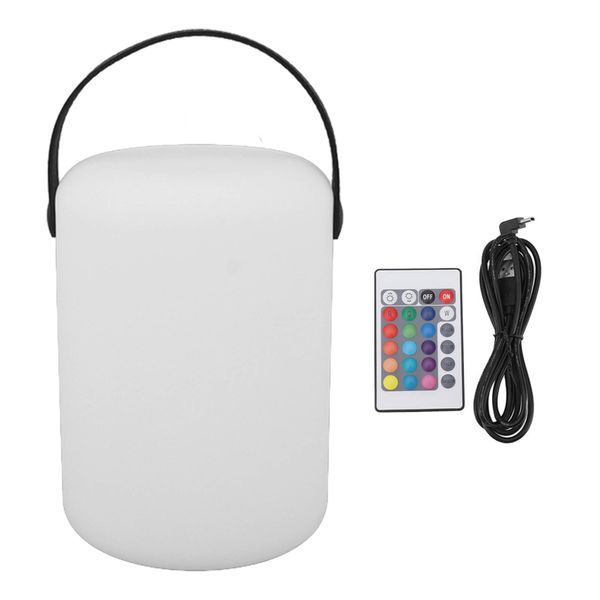 USBRechargeable 16Color Remote Control Cylindrical Handheld Camping Lantern