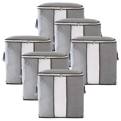 Maisonware Extra Large Heavy Duty Foldable Storage Bags Set of 6