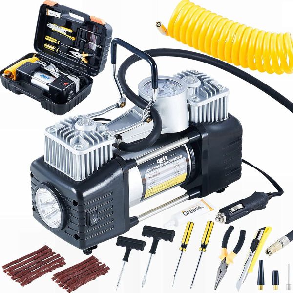 12V Tire Inflator and Digital Air Compressor Kit-Big