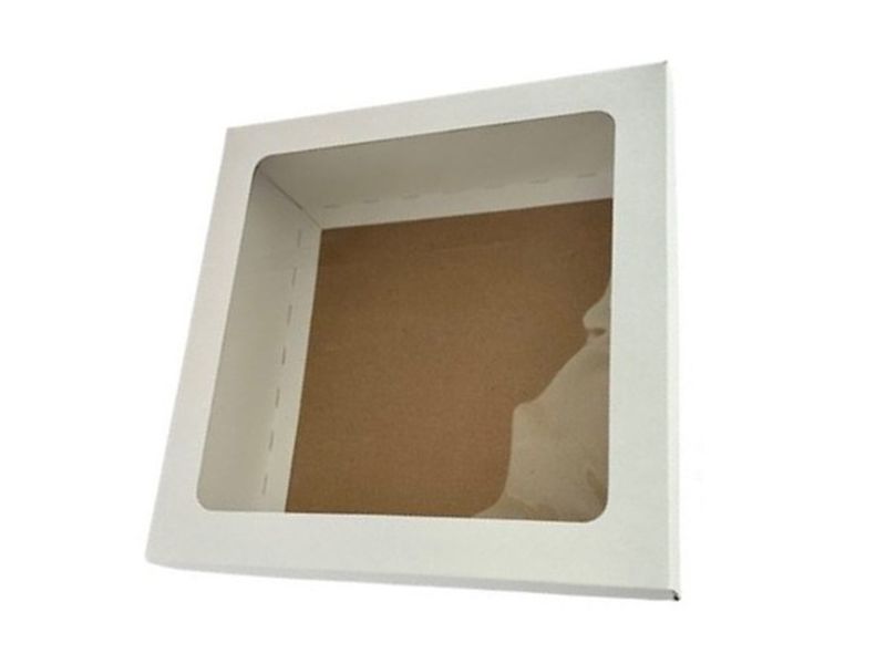 10 x 10 x 4 - 10 Units - Cake or Takeaway Box with Window Lid