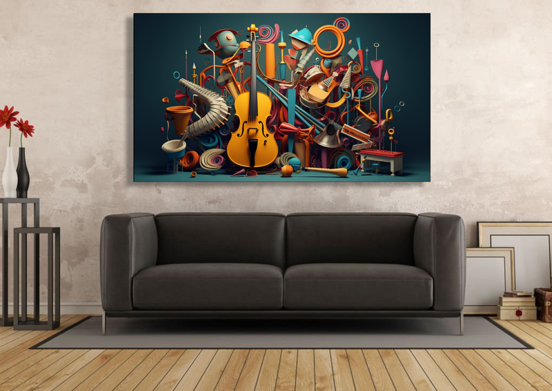 Canvas Wall Art - Instrumental Harmony Abstract - IM0388