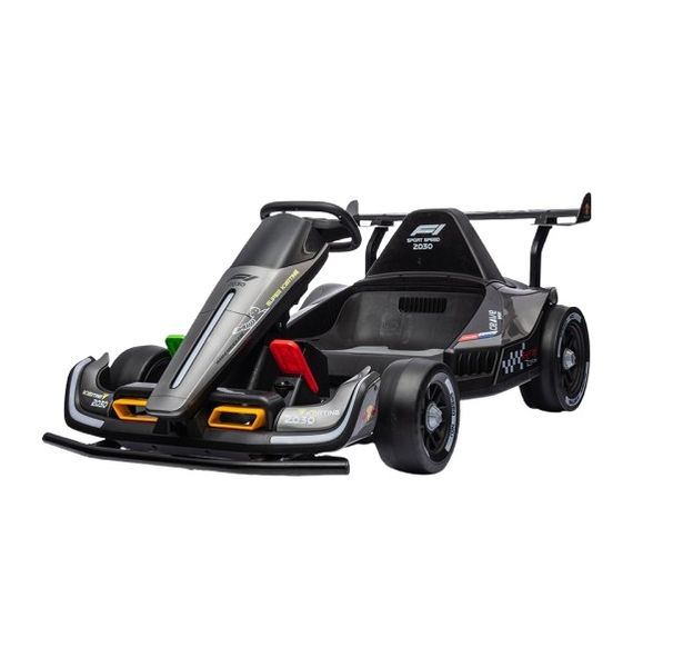 AT F1 Go Kart Kids Electric Racing Kart 2030 Edition with LED Lights