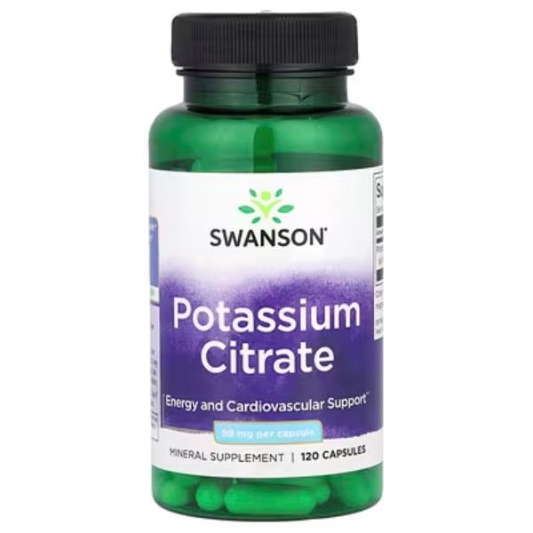 Swanson Potassium Citrate 99 mg - 120 Capsules