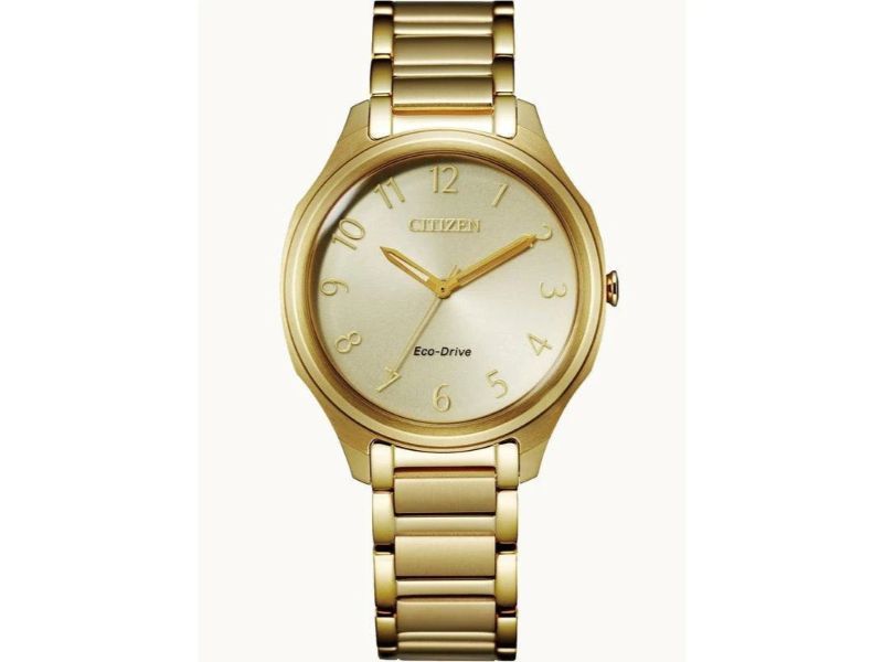 Citizen Eco-Drive Womens Gold Stainless steel Watch-EM0752-54P