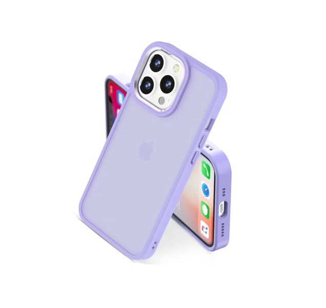 Anti-drop Metal Lens Frame Hard Matte Case For Iphone 12 Pro Max -Dark Blue
