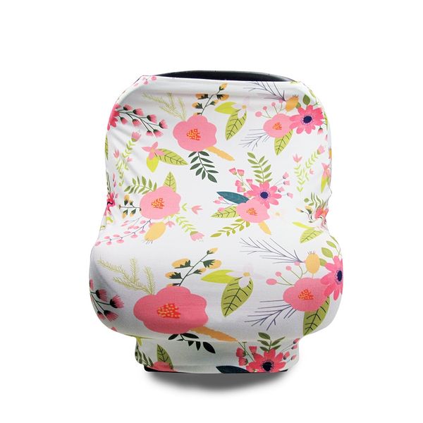 Baby Car Seat and Nursing Cover (Pink Flowers)