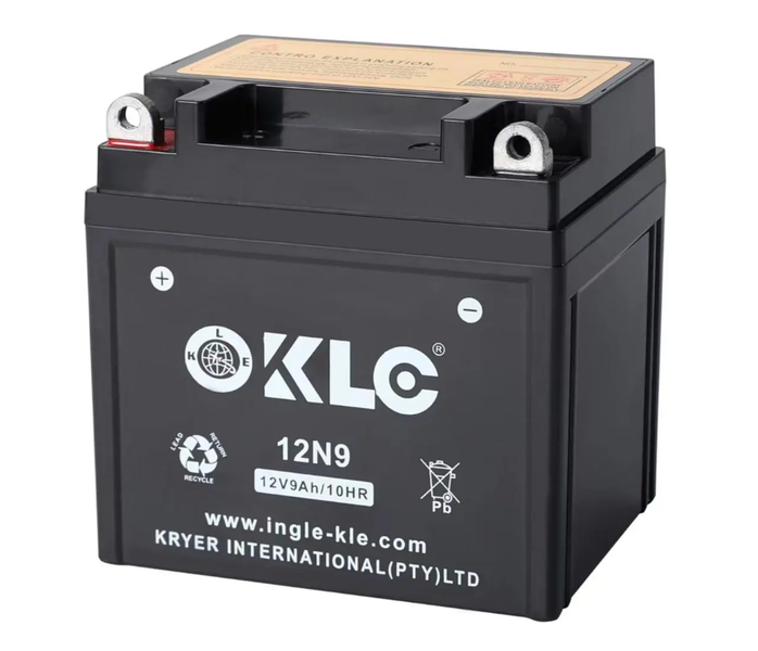 KLE 12N9 12v 9ah/10HR Motorcycle Battery