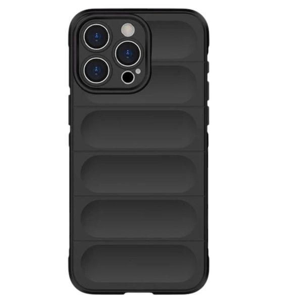 Wave-Style Silicone Phone Case Compatible with iPhone 13 Pro - Light Grey
